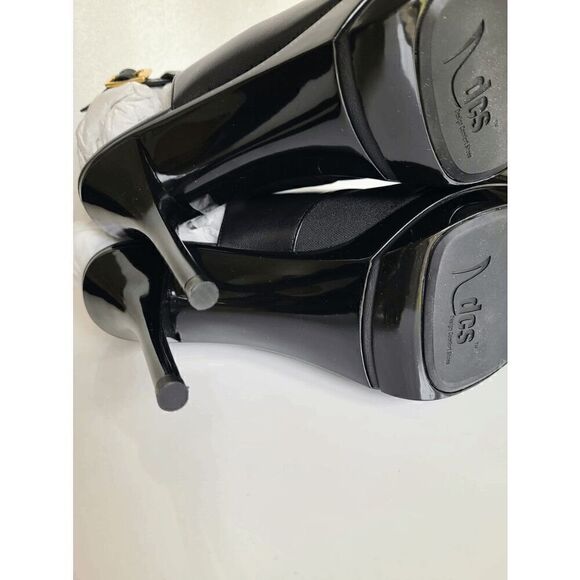 ILENE BERG Samara Black Leather Booties Comfortable High Heels SIZE 8 NEW IN BOX - Picture 7 of 17